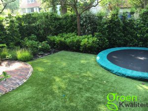 Tuinaanleg met trampoline Haarlem