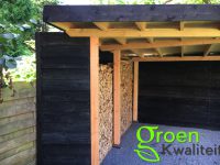Tuinaanleg met overkapping in Heemstede
