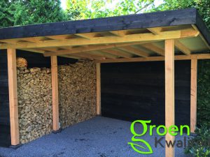 Tuinaanleg met overkapping in Heemstede