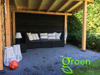 Tuinaanleg met overkapping in Heemstede