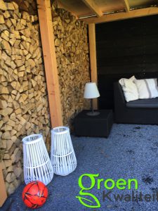 Tuinaanleg met overkapping in Heemstede