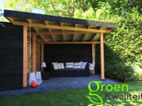 Tuinaanleg met overkapping in Heemstede