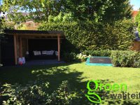 Tuinaanleg met overkapping in Heemstede