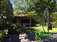 Tuinaanleg met overkapping in Heemstede