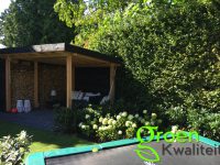 Tuinaanleg met overkapping in Heemstede