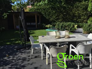 Tuinaanleg met overkapping in Heemstede
