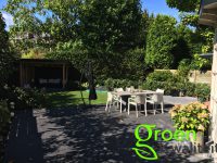 Tuinaanleg met overkapping in Heemstede