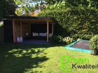 Tuinaanleg met overkapping in Heemstede