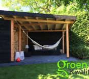 Tuinaanleg met overkapping in Heemstede