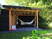 Tuinaanleg met overkapping in Heemstede