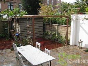 Tuinaanleg, harhouten vlonder Haarlem