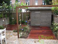 Tuinaanleg, harhouten vlonder Haarlem