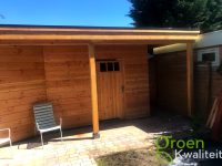 Tuinhuis met overkapping op maat