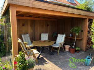 schuur met veranda van Thermowood